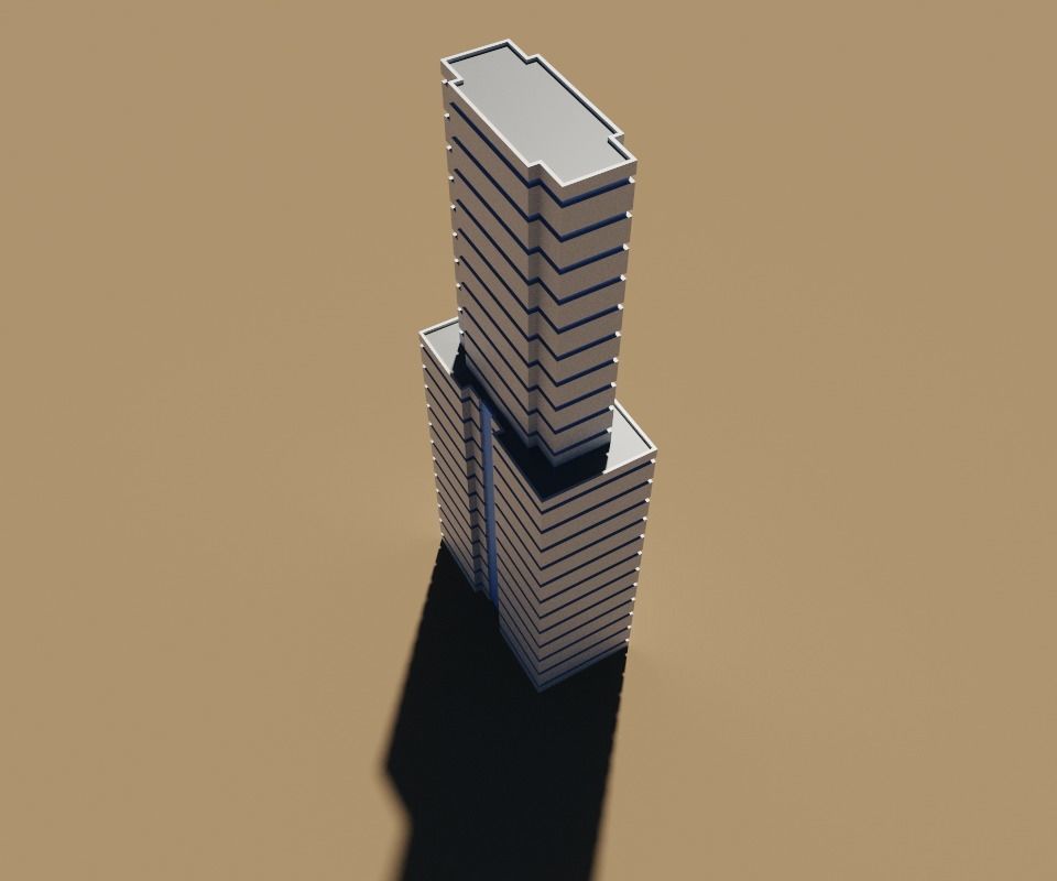voxel city building 3D model_28