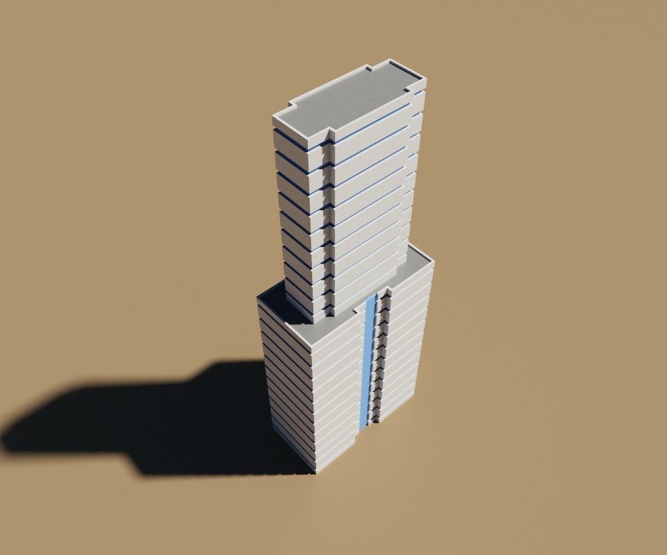 voxel city building 3D model_29