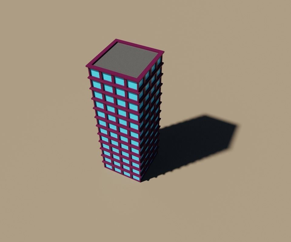 voxel city building 3D model_16