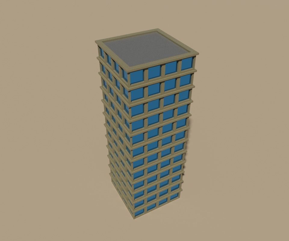 voxel city building 3D model_6