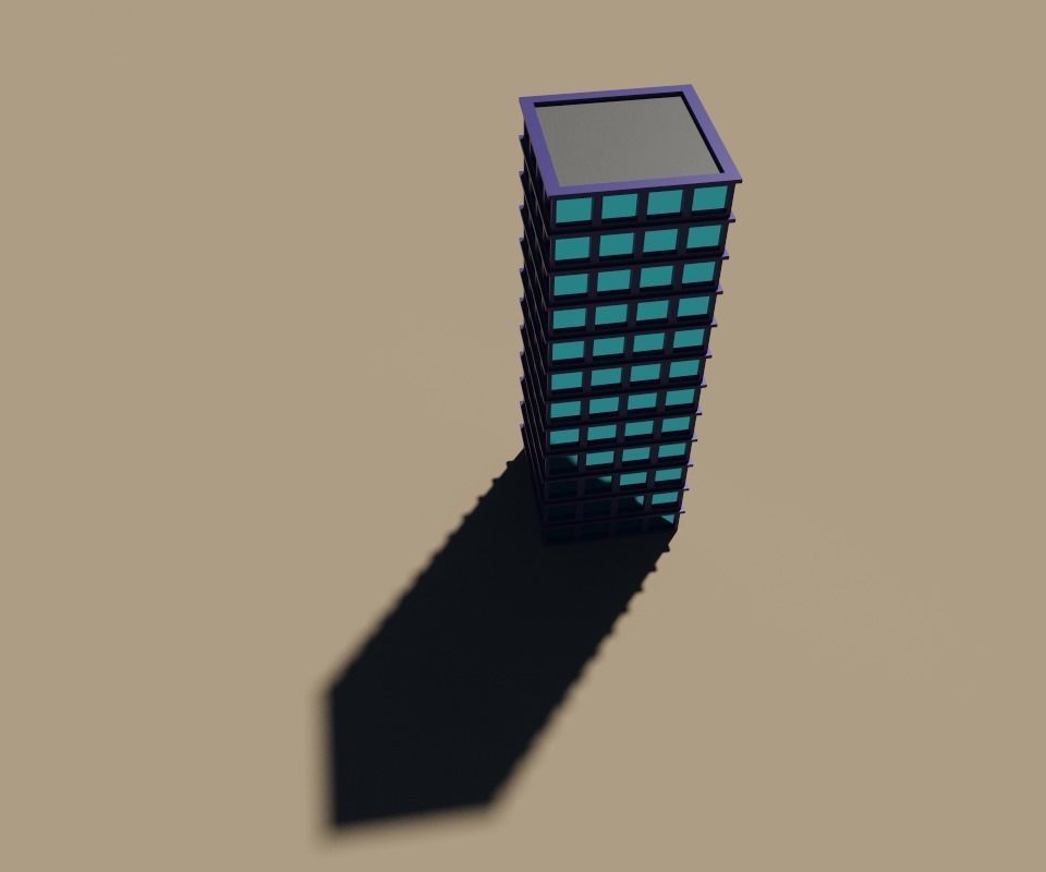 voxel city building 3D model_12