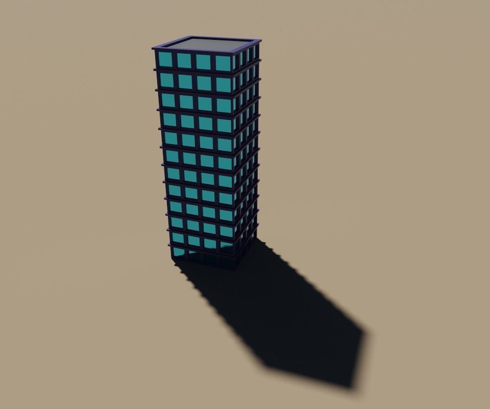 voxel city building 3D model_14