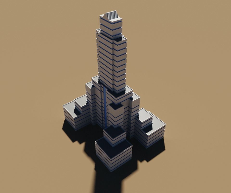 voxel city building 3D model_36