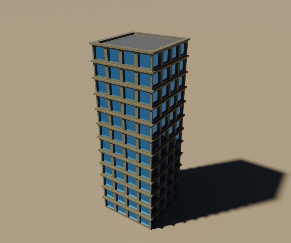 voxel city building 3D model_7