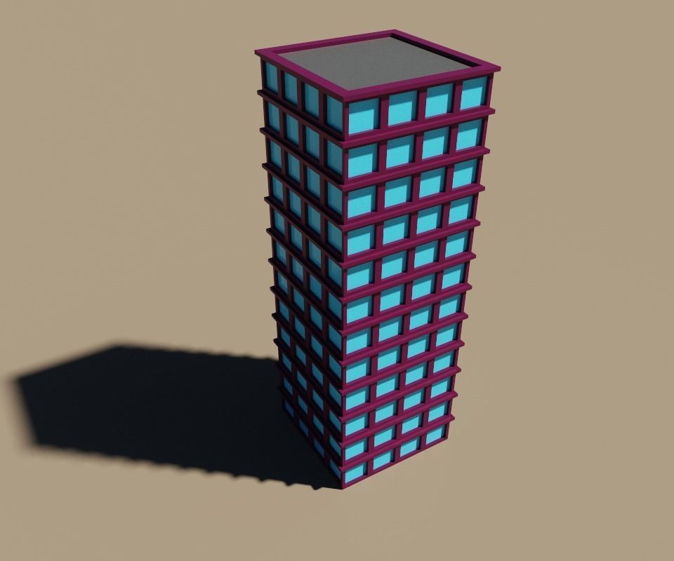 voxel city building 3D model_15