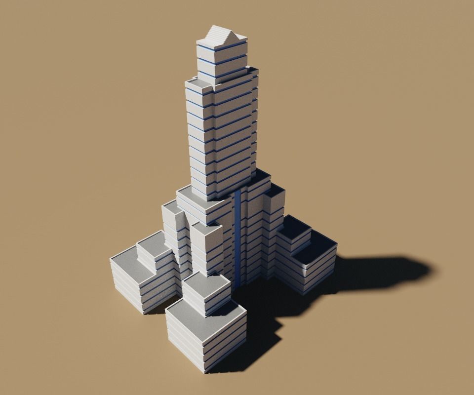 voxel city building 3D model_35