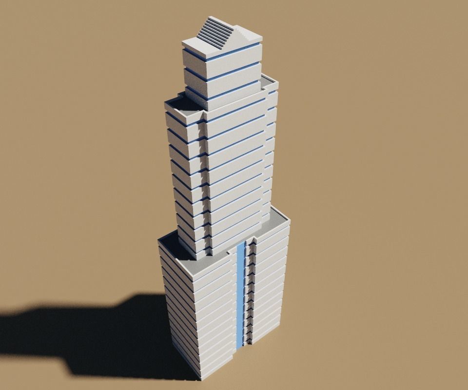 voxel city building 3D model_31