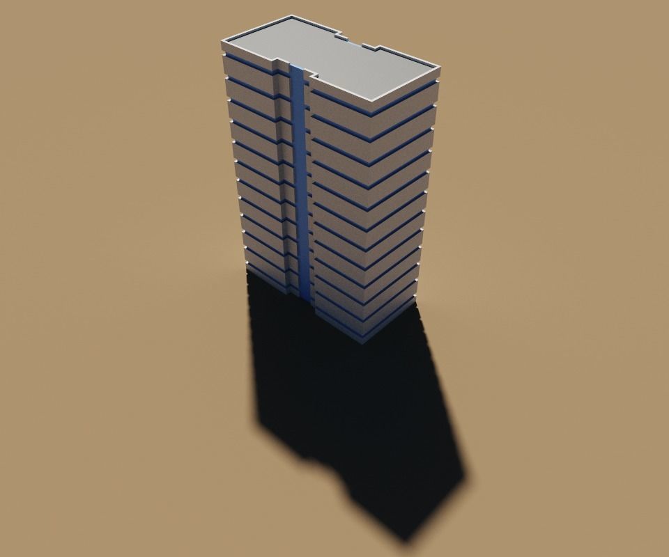 voxel city building 3D model_23