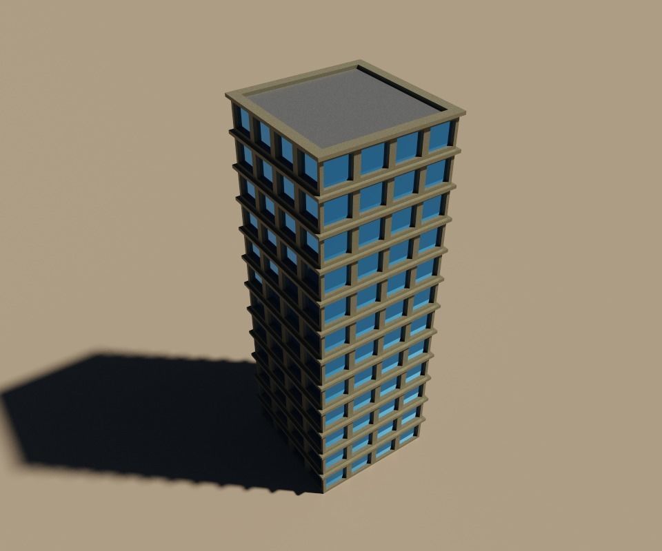 voxel city building 3D model_5