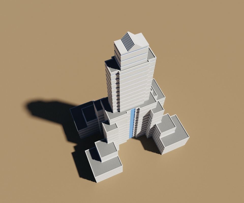 voxel city building 3D model_40