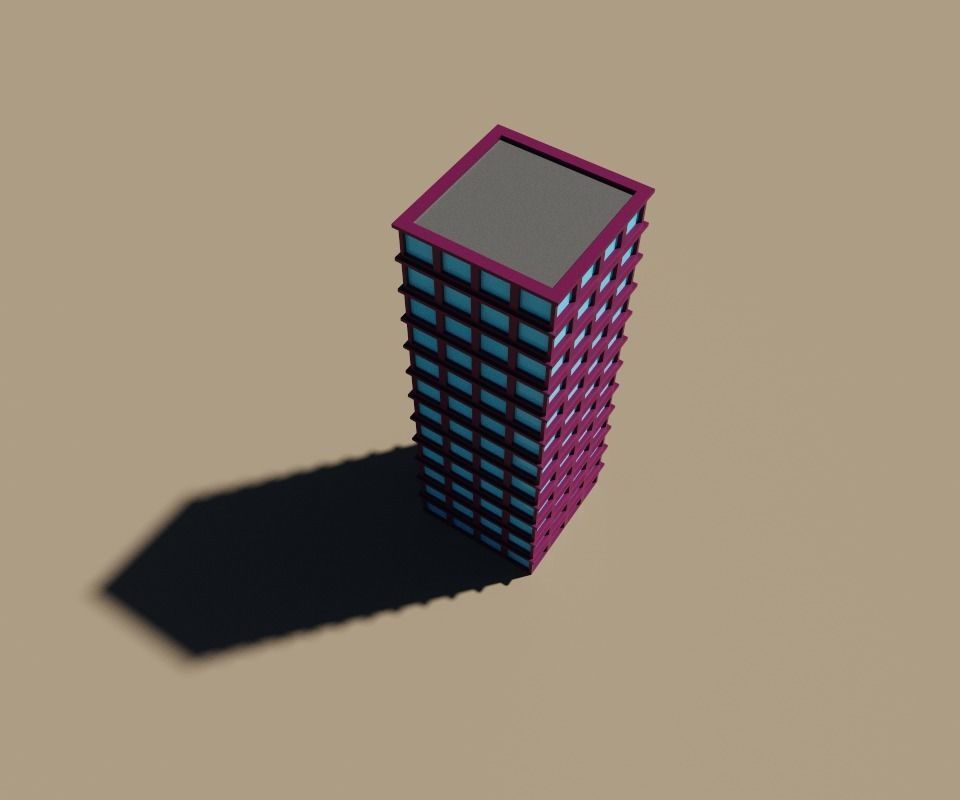 voxel city building 3D model_18