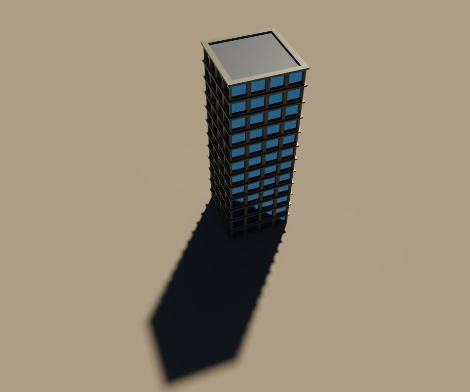 voxel city building 3D model_8
