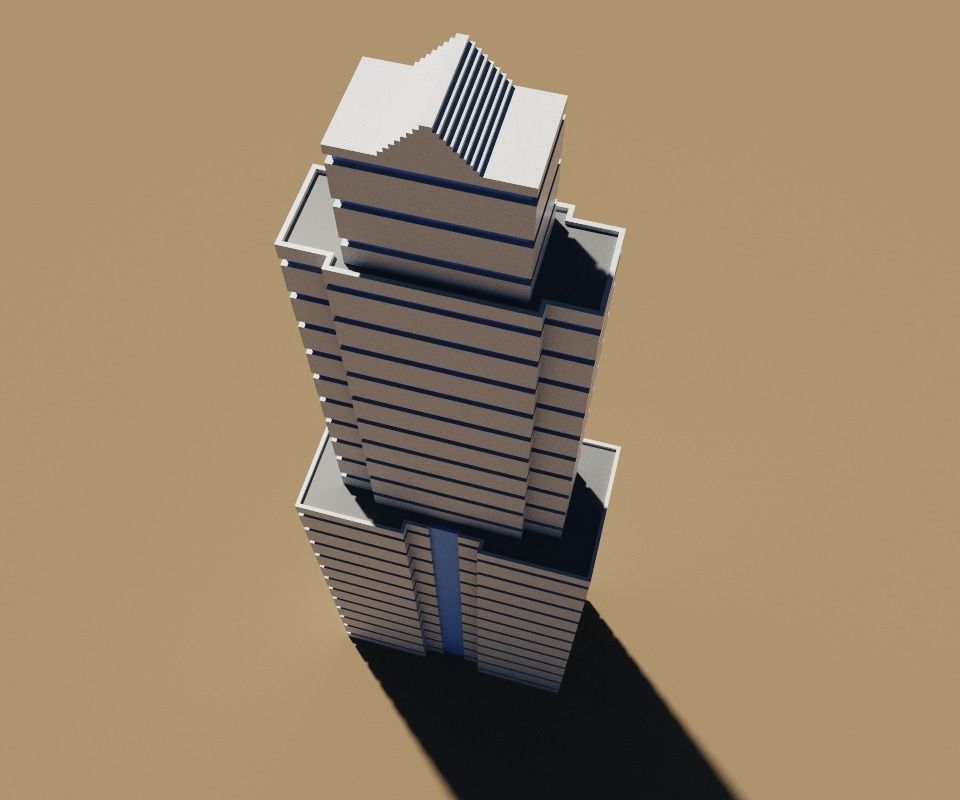 voxel city building 3D model_34