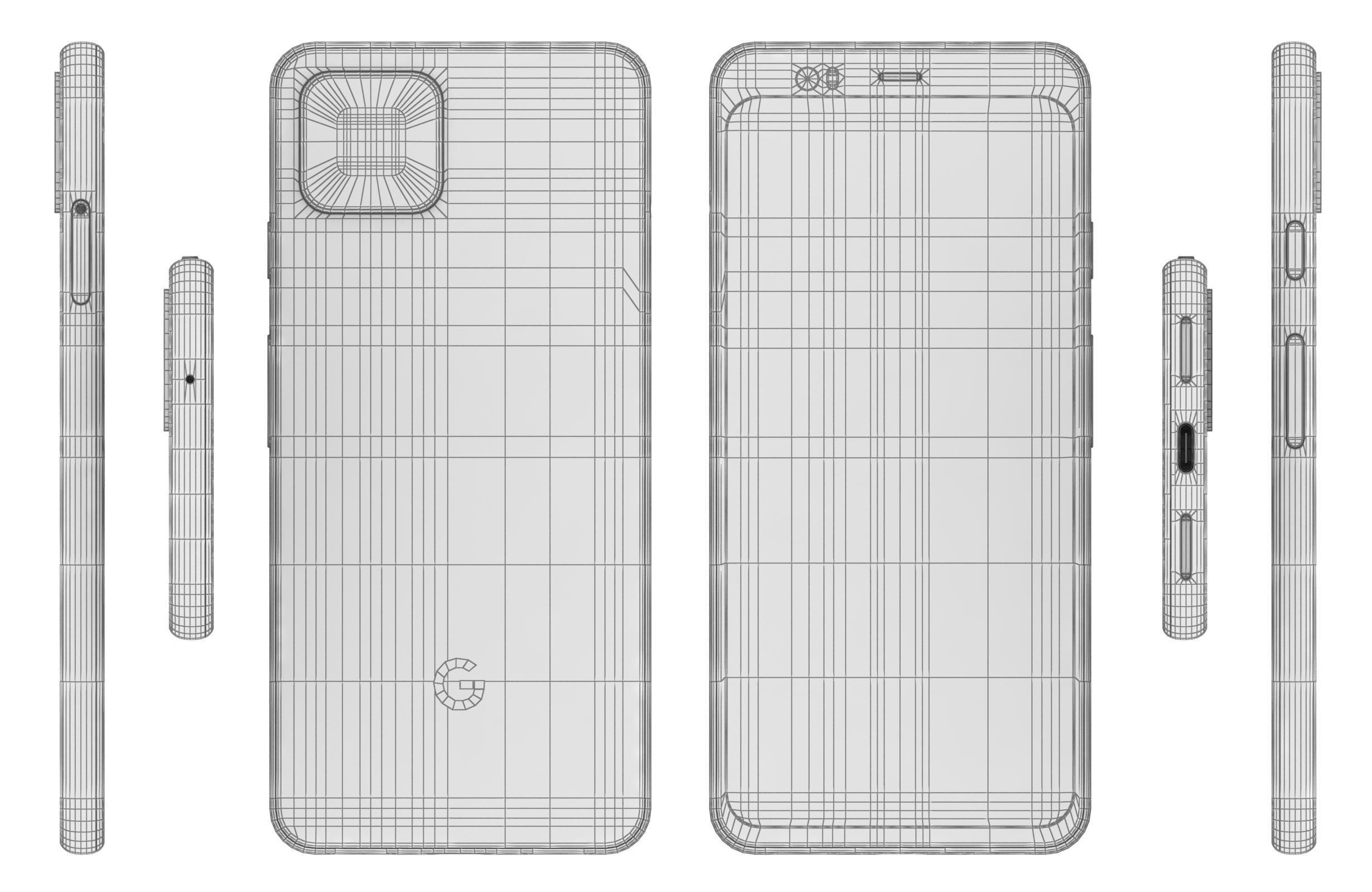 Google Pixel 4 And 5 3D model_35