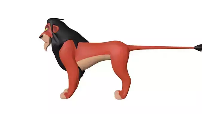 Scar Lion King Low-poly 3D model