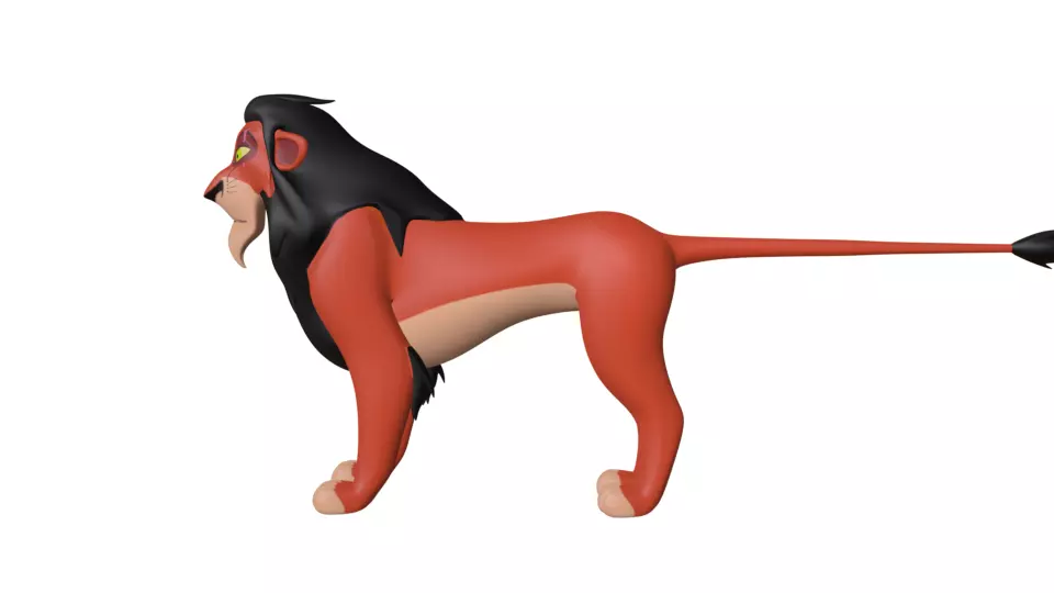 Scar Lion King Low-poly 3D model_0