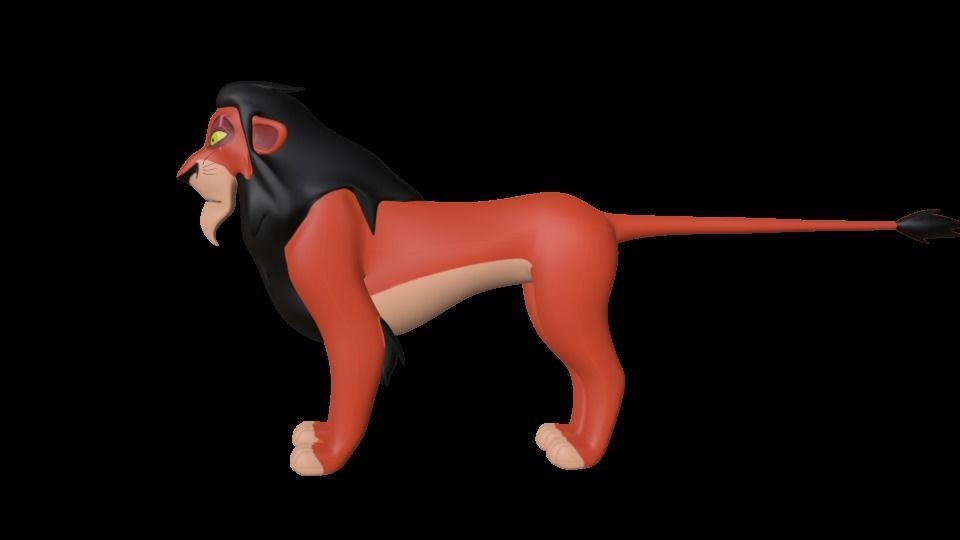 Scar Lion King Low-poly 3D model_9