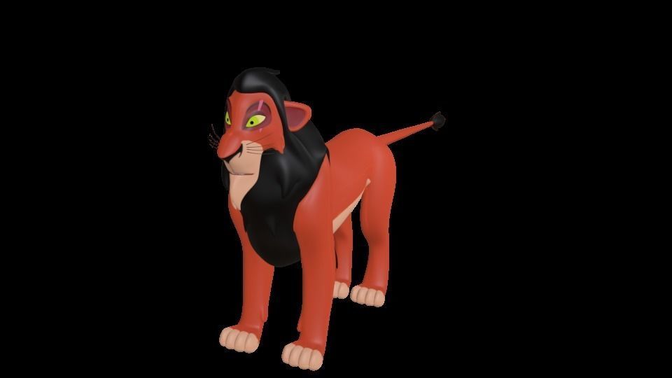 Scar Lion King Low-poly 3D model_26