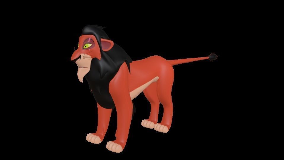 Scar Lion King Low-poly 3D model_22