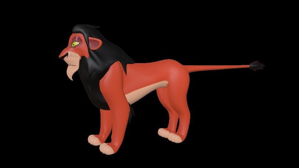 Scar Lion King Low-poly 3D model_17