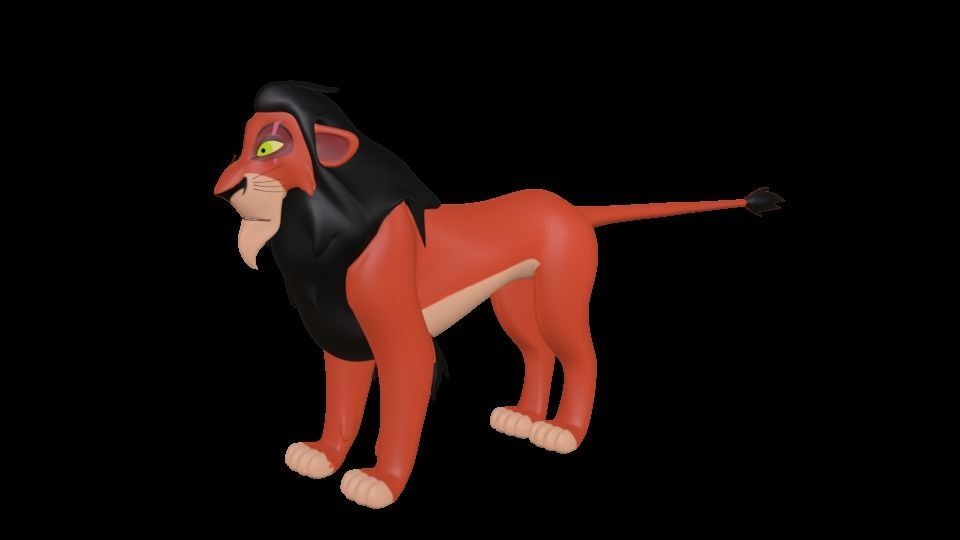 Scar Lion King Low-poly 3D model_20