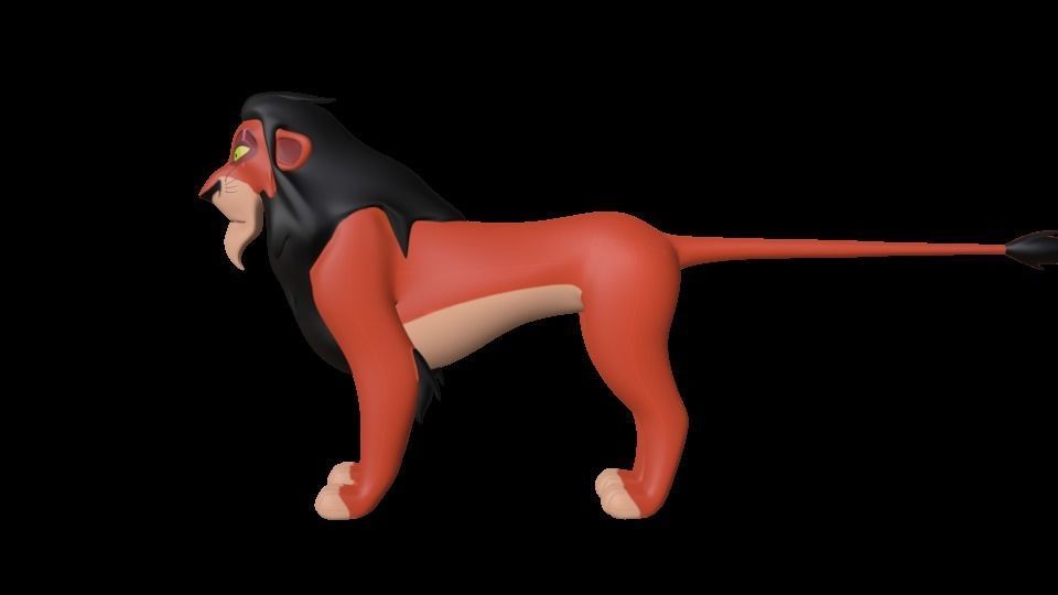 Scar Lion King Low-poly 3D model_6