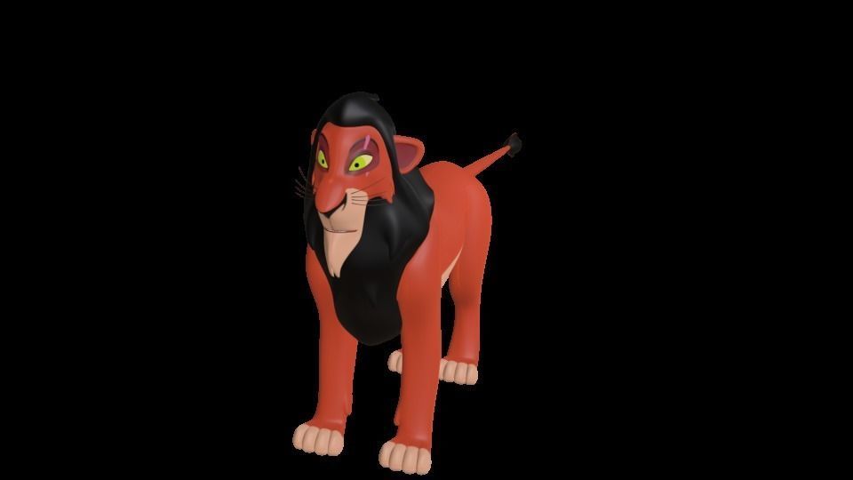Scar Lion King Low-poly 3D model_28