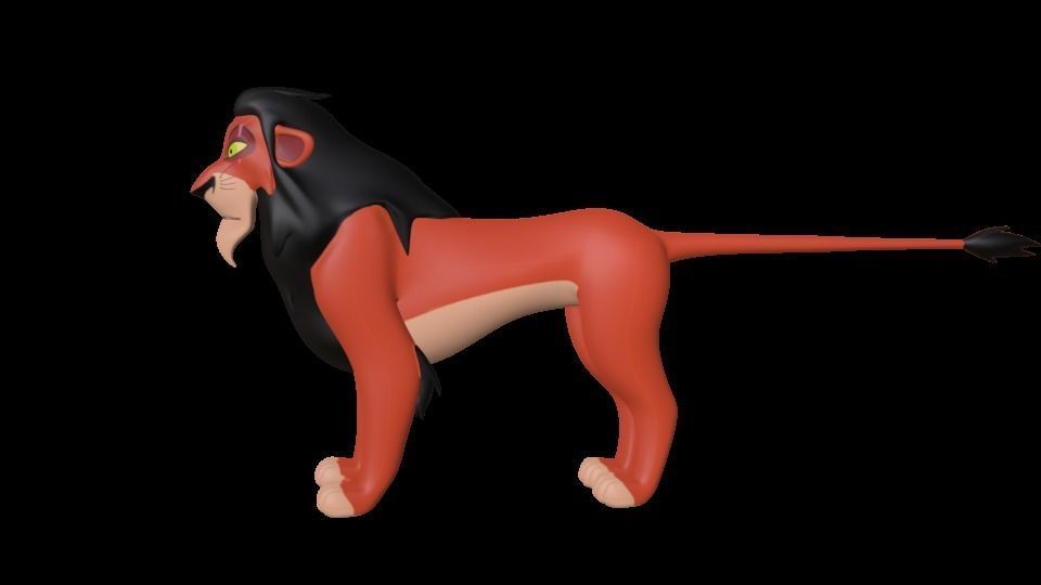 Scar Lion King Low-poly 3D model_10