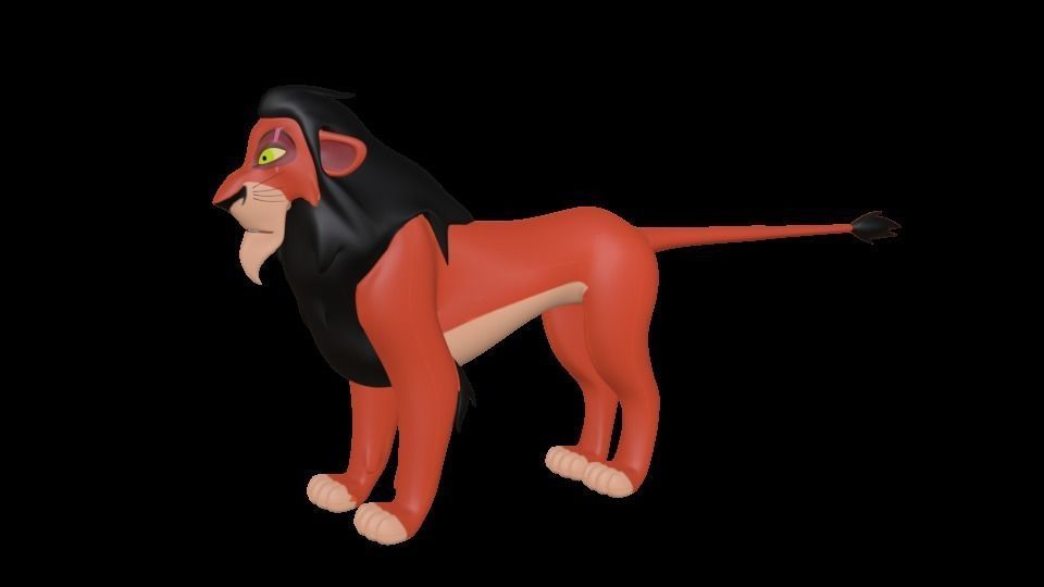 Scar Lion King Low-poly 3D model_18