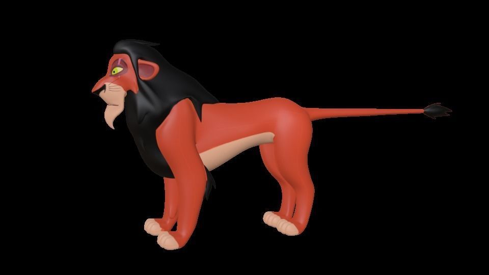 Scar Lion King Low-poly 3D model_15