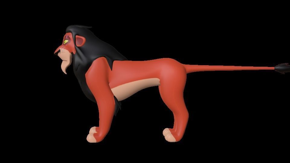Scar Lion King Low-poly 3D model_7