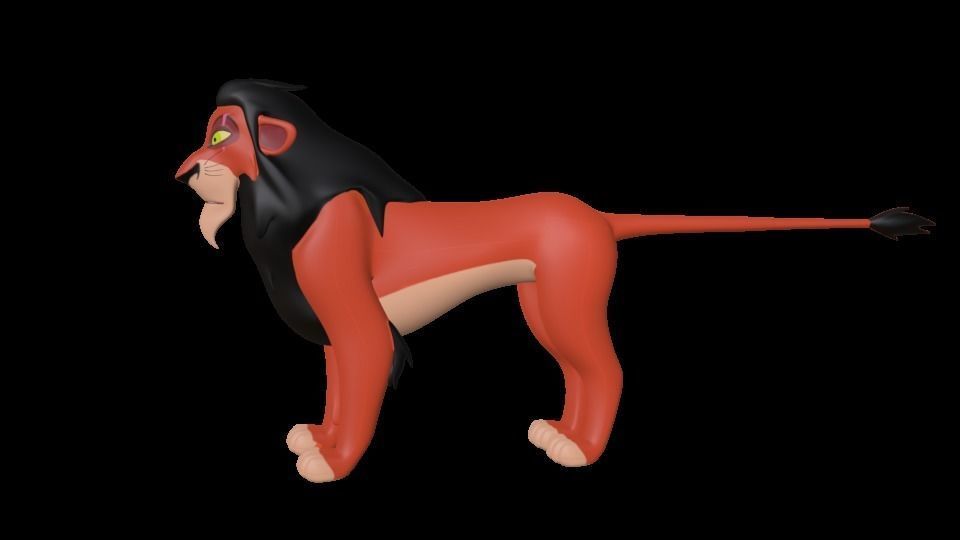 Scar Lion King Low-poly 3D model_12