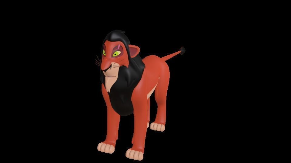 Scar Lion King Low-poly 3D model_27