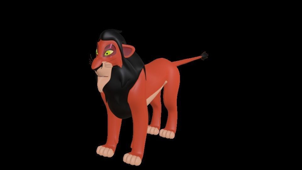 Scar Lion King Low-poly 3D model_25