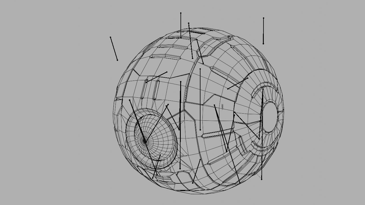 Ball Droid rigged- animated character 3D model_30