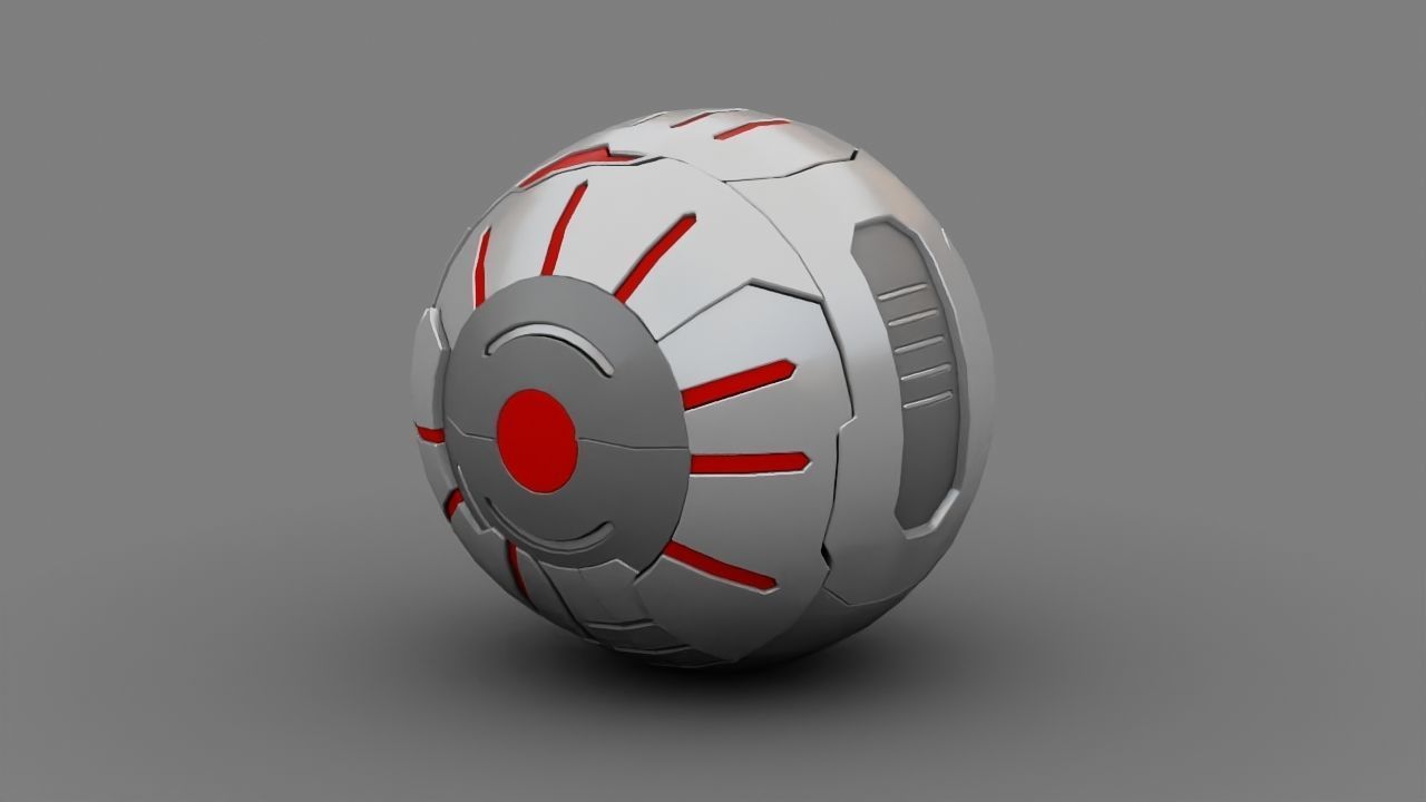 Ball Droid rigged- animated character 3D model_4
