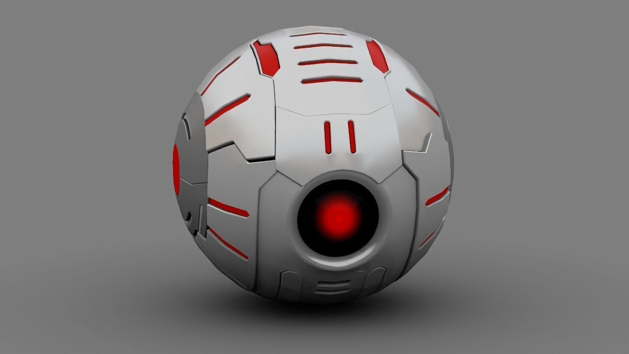 Ball Droid rigged- animated character 3D model_2