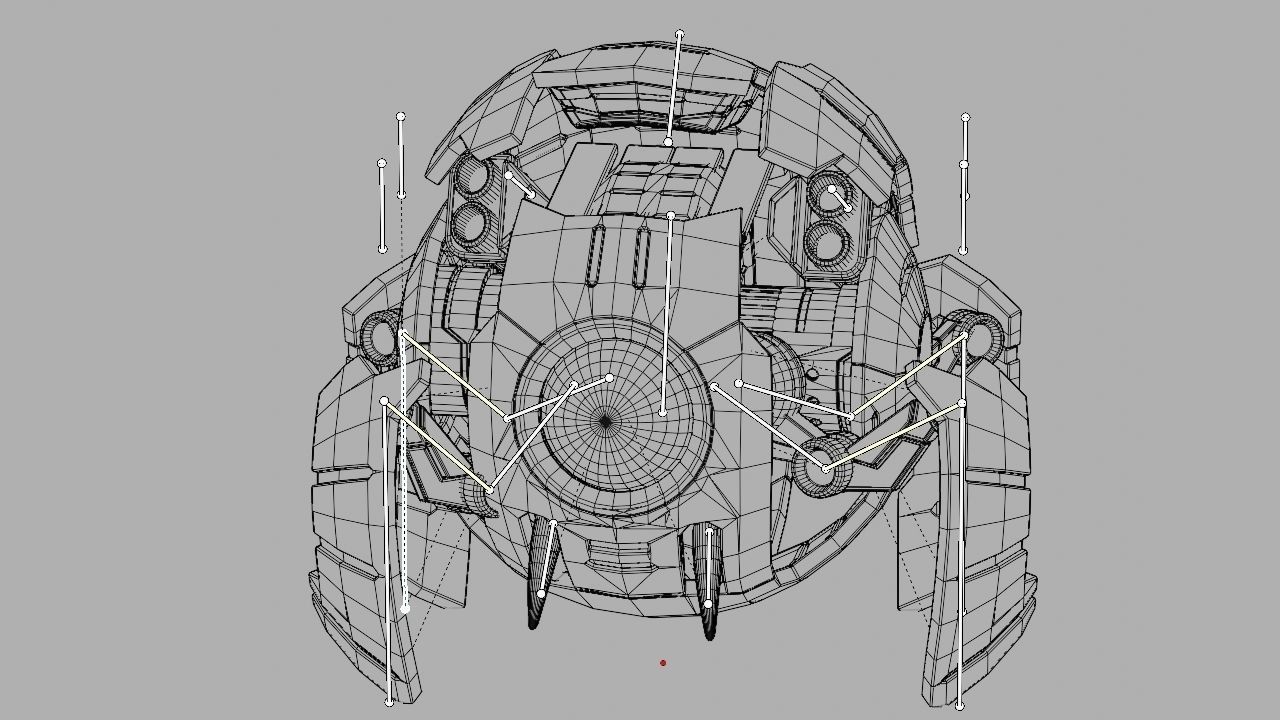 Ball Droid rigged- animated character 3D model_32