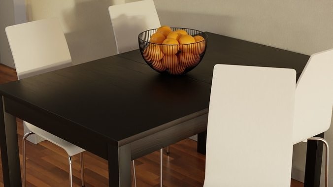 Fruit bowl with Oranges 3D model 2