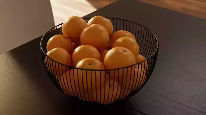 Fruit bowl with Oranges