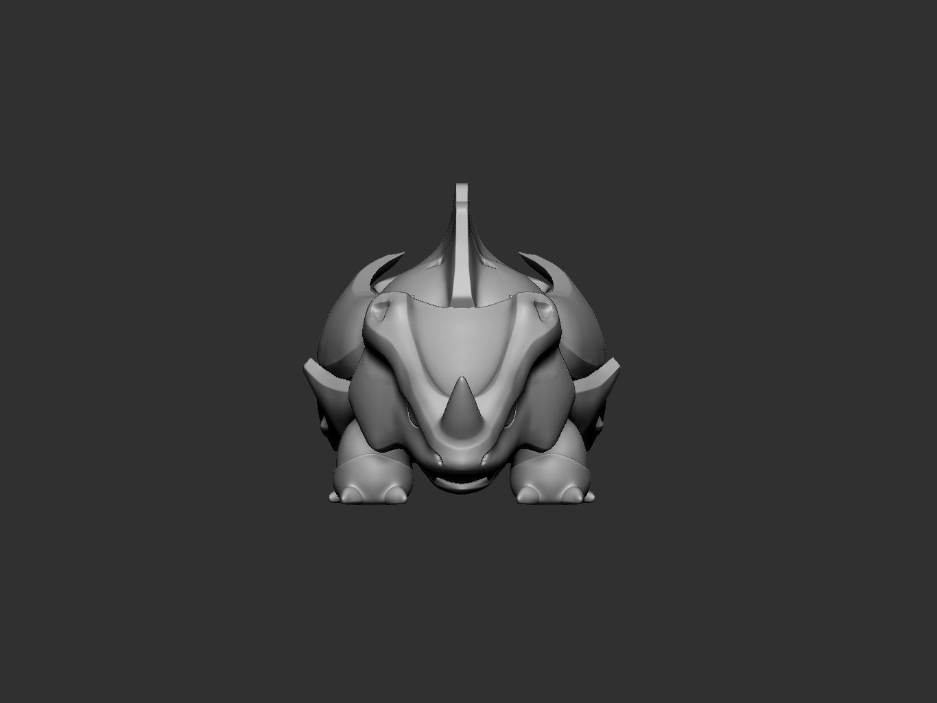 pokemon rhyhorn evolution 3D print model_3