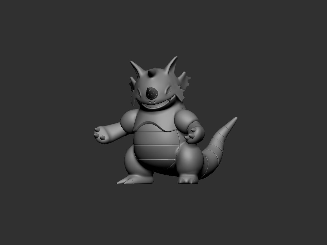 pokemon rhyhorn evolution 3D print model_7