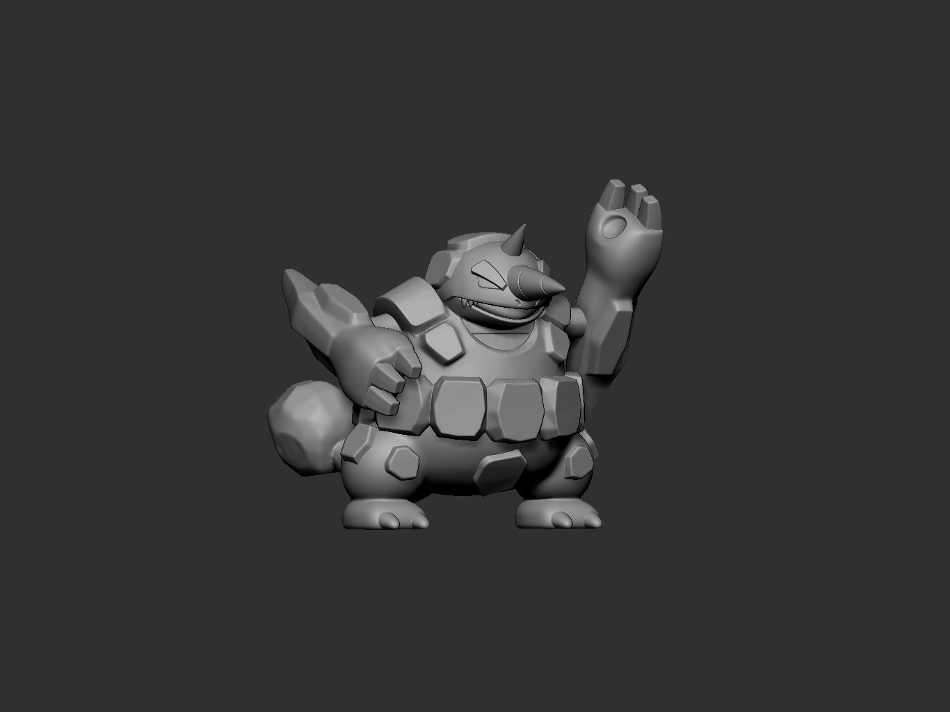 pokemon rhyhorn evolution 3D print model_14