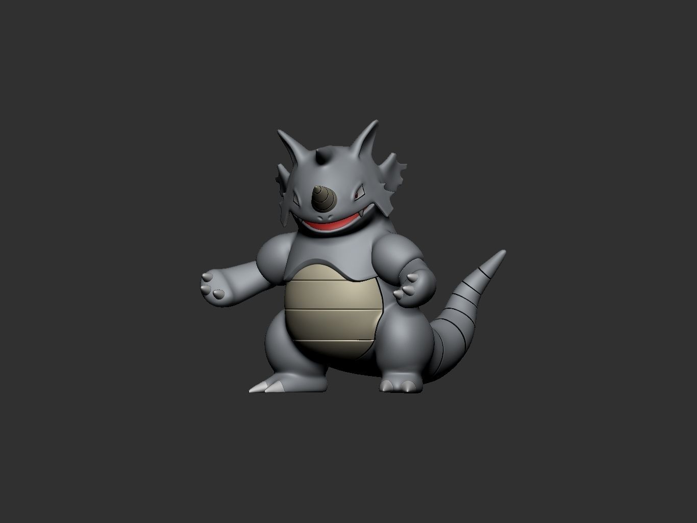 pokemon rhyhorn evolution 3D print model_8