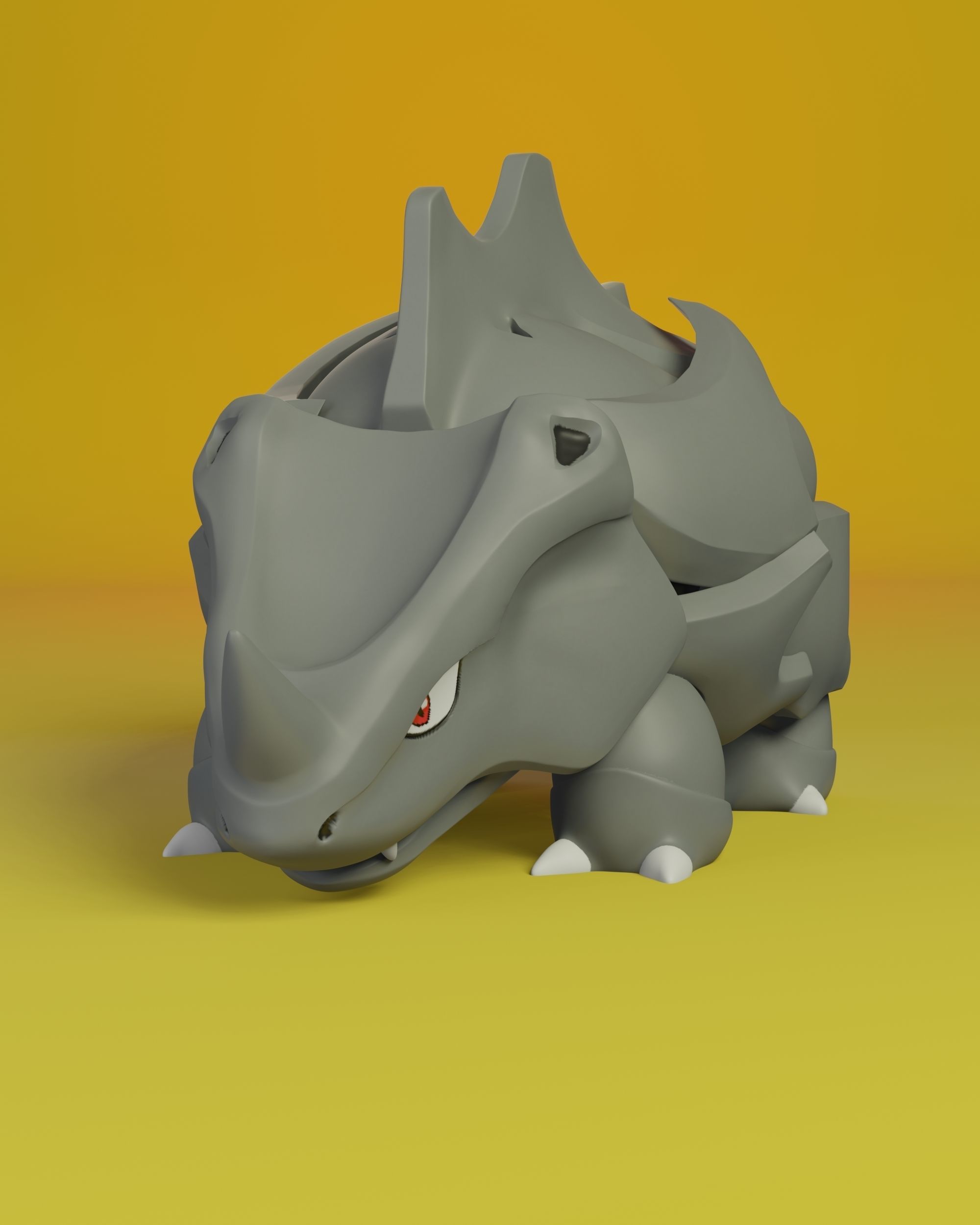 pokemon rhyhorn evolution 3D print model_1