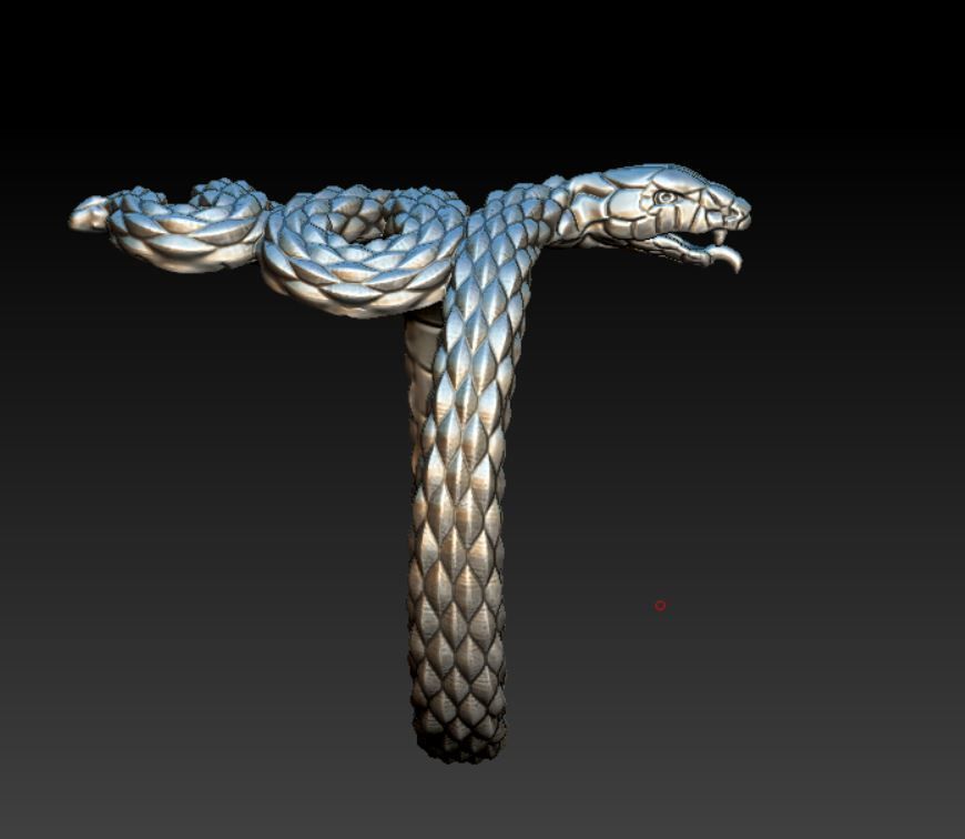 Snake Ring 3D print model_1