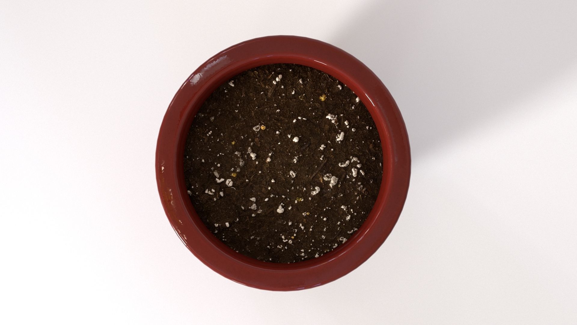 Flower Pot With Saucer and Soil 3D model_4