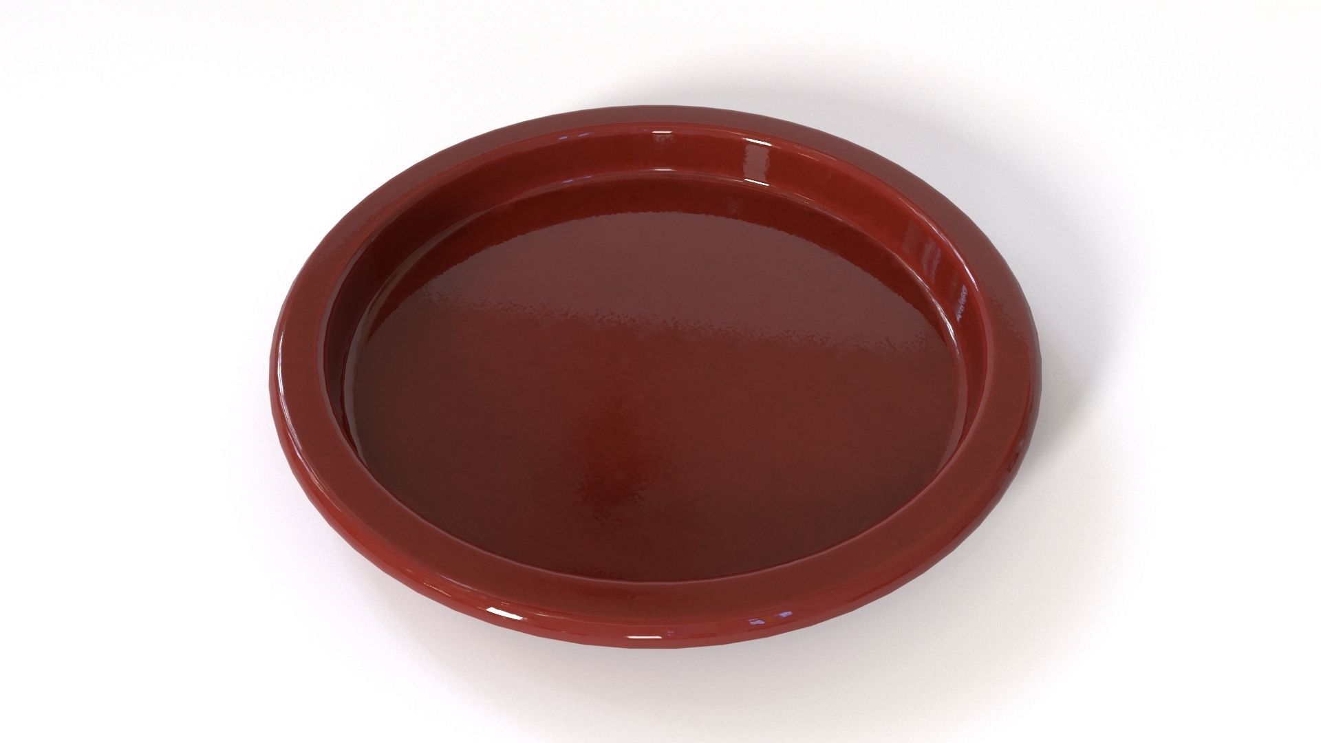 Flower Pot With Saucer and Soil 3D model_7