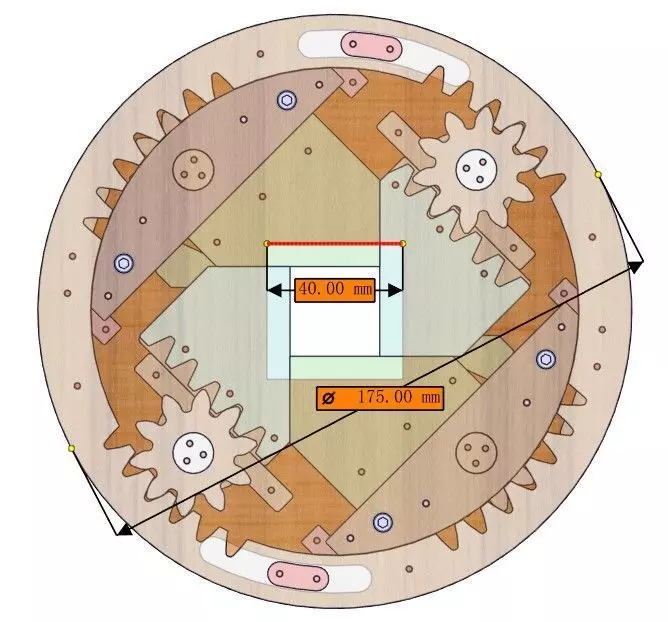 SL4BLSH40A-Laser Cut Square Hole Sliding Iris Diaphragm 3D print model_0