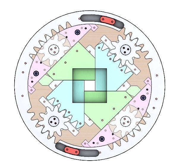 SL4BLSH40A-Laser Cut Square Hole Sliding Iris Diaphragm 3D print model_13